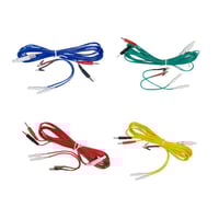 Cable estándar de 2m, con conector y pareja banana para APSe4 (Colores: amarillo, verde, rojo y azul)